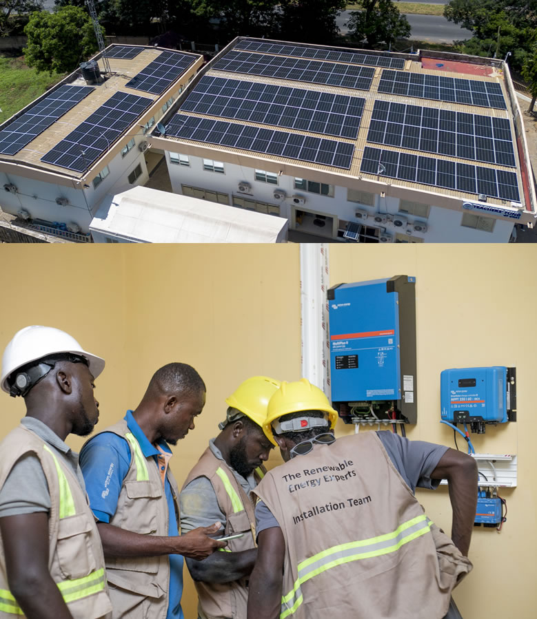 Solar maintenance team